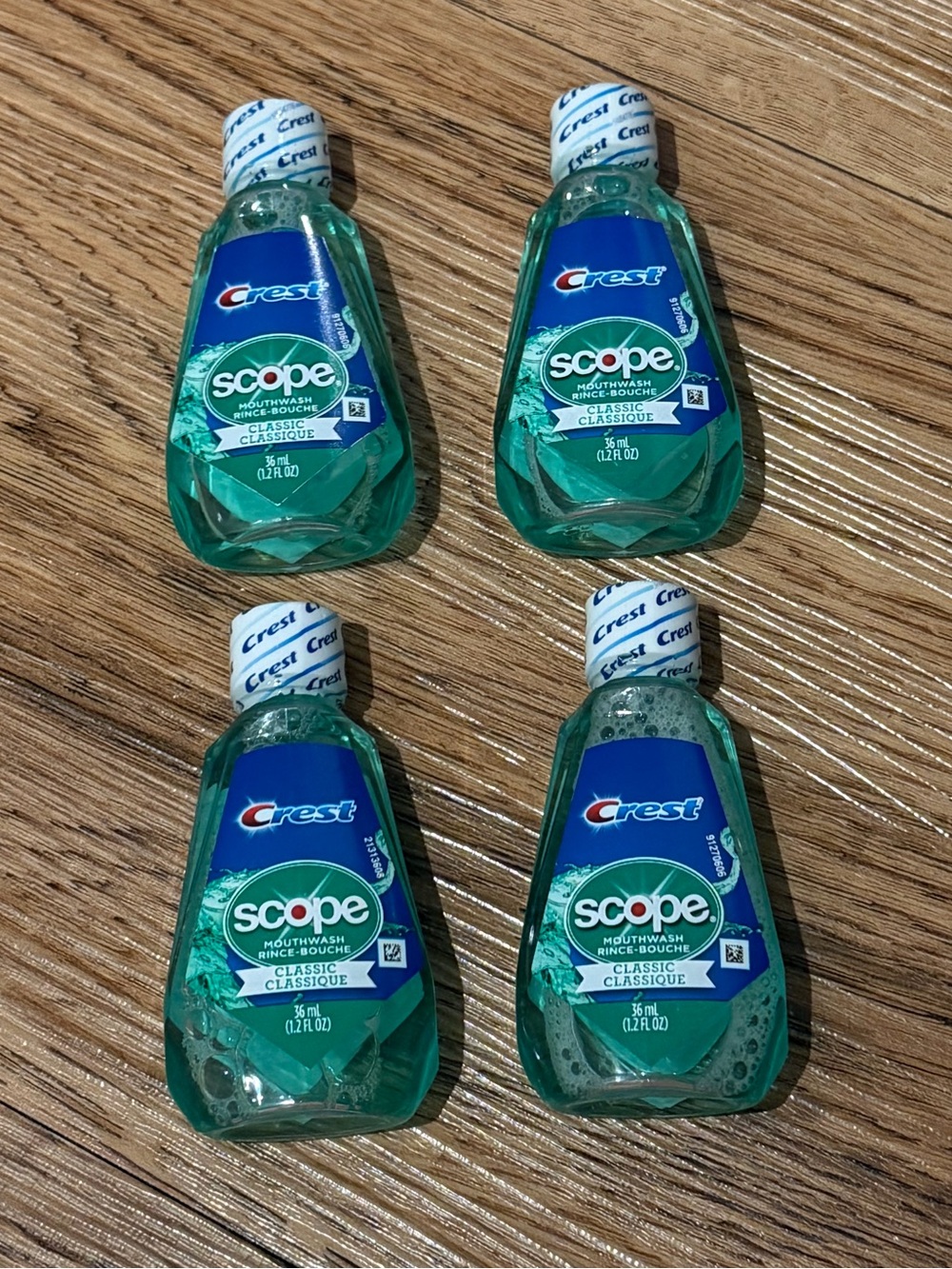 Crest Scope Mini Mouthwash Bottles - 1.2 fl oz each